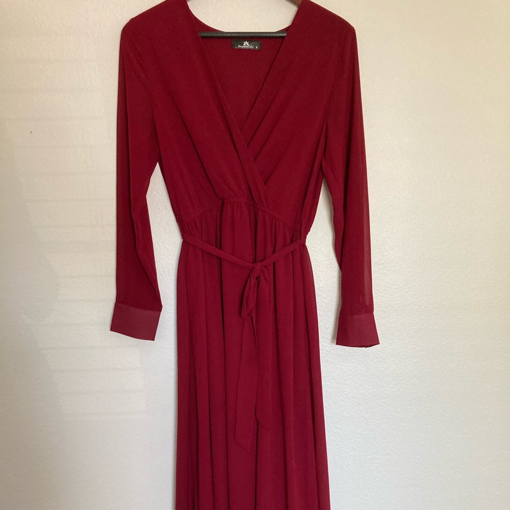 Maroon Maxi Dress